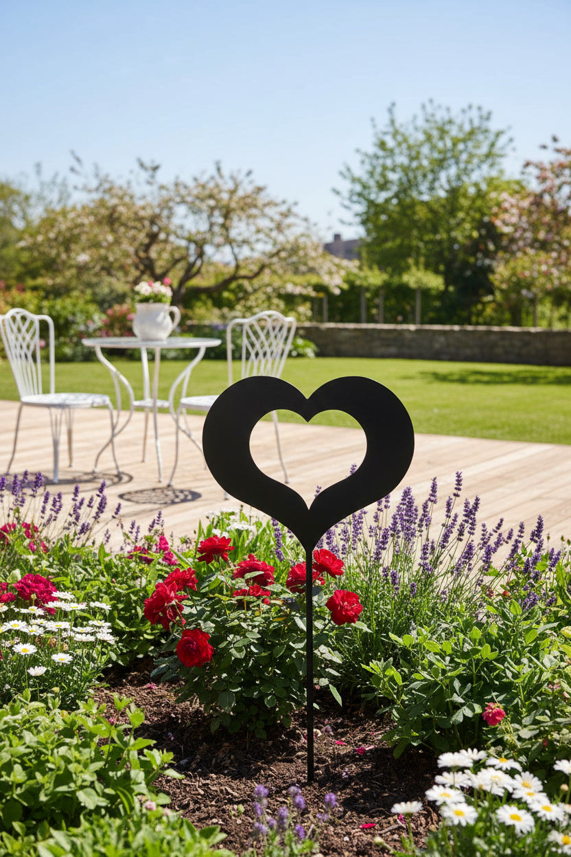 Gartenstecker in Herzform | XXL