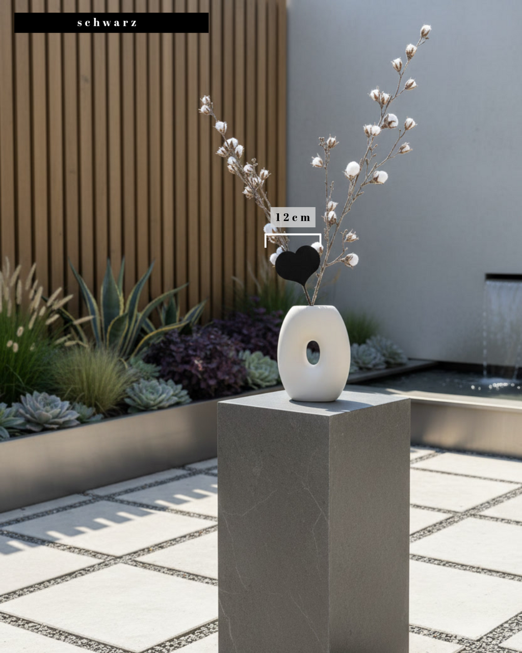 Mittlerer Gartenstecker in Herzform