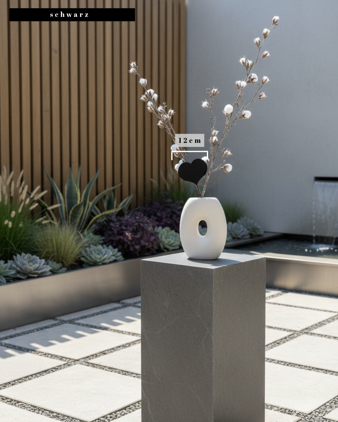 Mittlerer Gartenstecker in Herzform