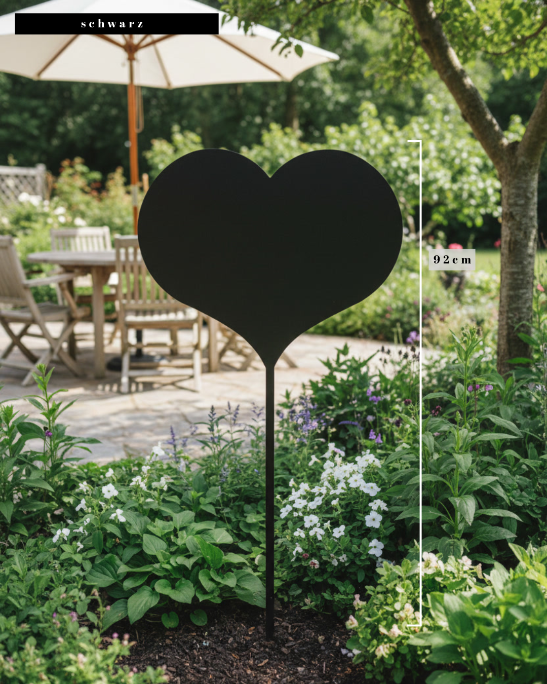 Gartenstecker in Herzform | XXL