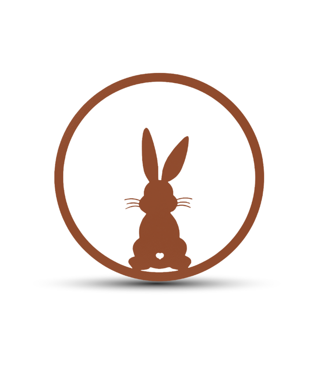 Osterdeko Hase aus Metall – Kreis Anhänger für Fenster & Wand